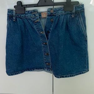 Blue mini Zara flowy denim skirt